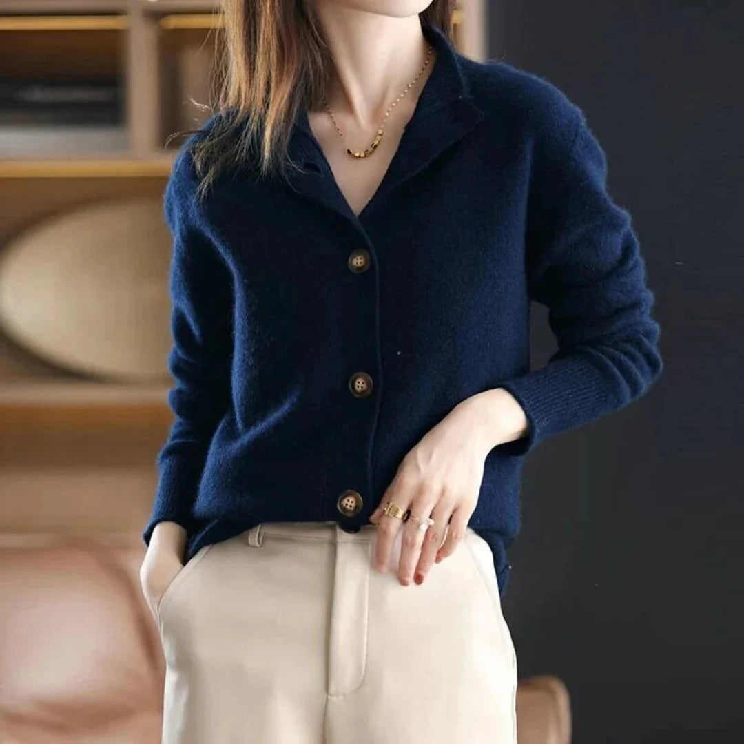 Cardigan Chaud Boutonné Pour Femmes | Manches Longues