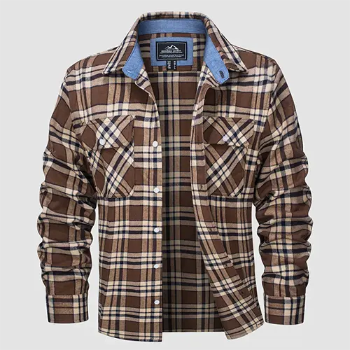 Chemise À Manches Longues Élégante Pour Hommes | Flanelle