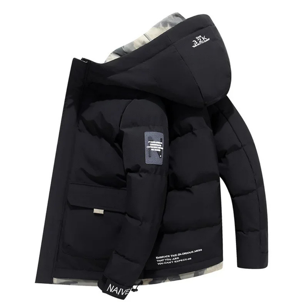 Hommes Veste D'hiver À Fermeture Éclair | Capuche