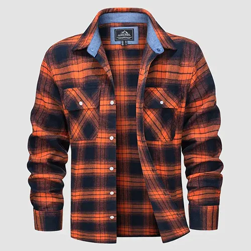 Chemise À Manches Longues Élégante Pour Hommes | Flanelle
