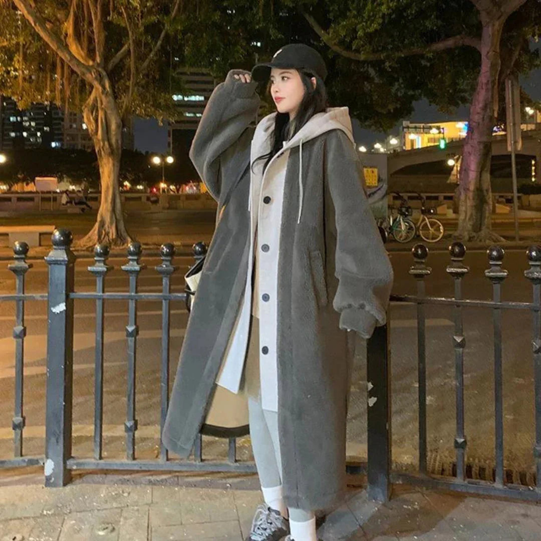 Femmes Veste Longue À Capuche Chaude | Hiver