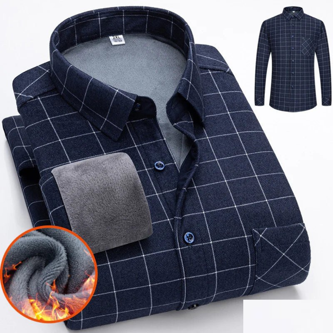 Homme Chemise Chaude Décontractée | Bouton En Bas