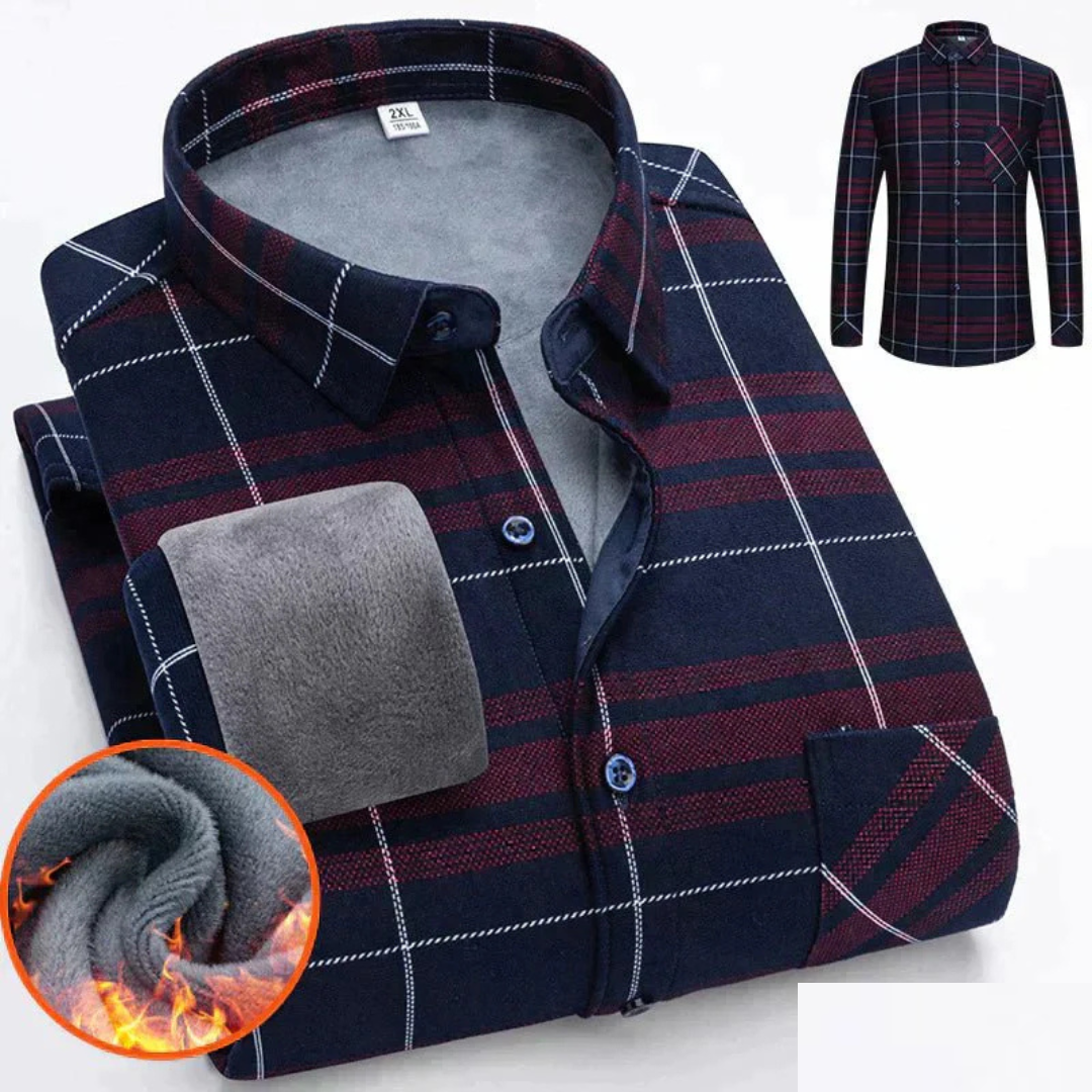 Homme Chemise Chaude Décontractée | Bouton En Bas