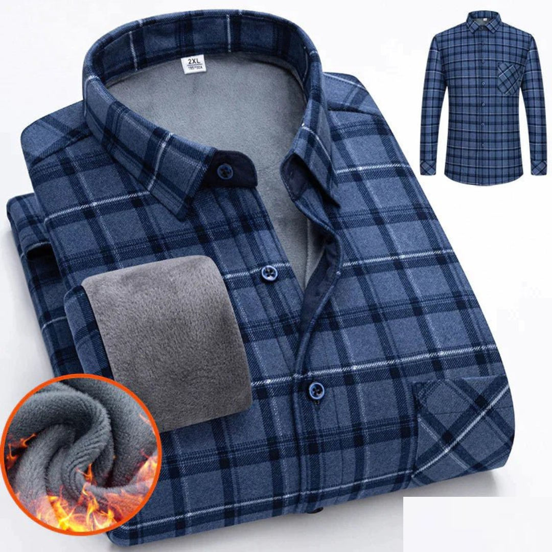 Homme Chemise Chaude Décontractée | Bouton En Bas