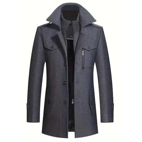 Manteau D'hiver Formel À Double Doublure Pour Hommes | Longues