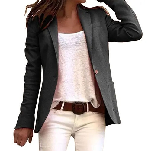 Blazer De Travail Décontracté Pour Femmes | Manches Longues