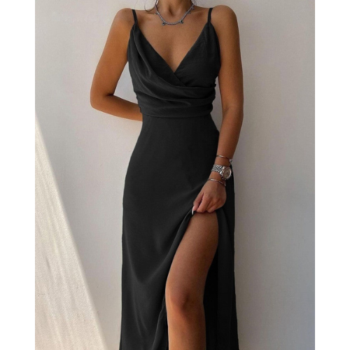 Robe D'invitée De Mariage Cache-cœur À Décolleté En V Profond Pour Femme | Maxi