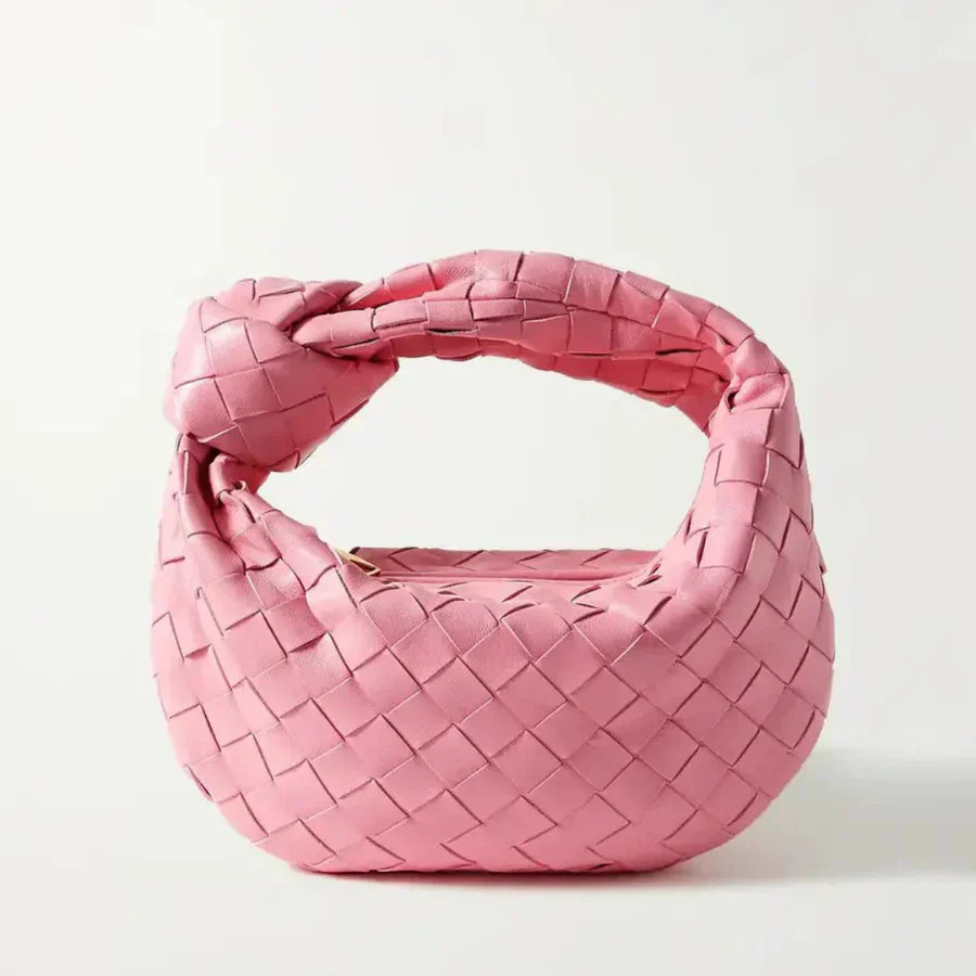 Femme Elégante Poignée Nouée Hobo Sac | Tissé