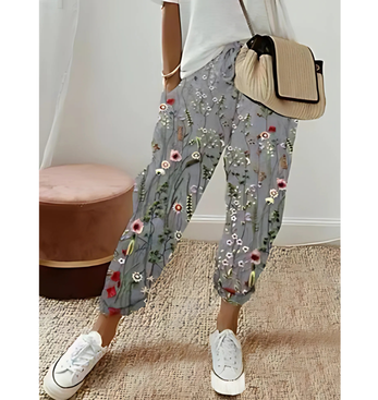 Pantalon Court Décontracté À Pompons Pour Femme | Jambe Large