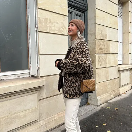 Veste D'hiver Chaude Imprimée Pour Femmes | Longue