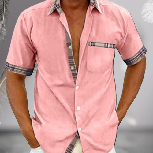 Chemise D'été Respirante À Manches Courtes Pour Hommes | Boutonné