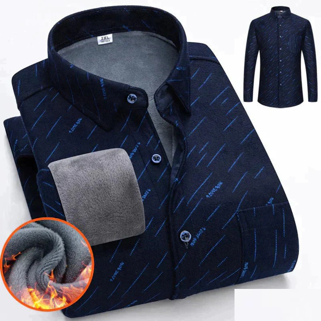 Homme Chemise Chaude Décontractée | Bouton En Bas