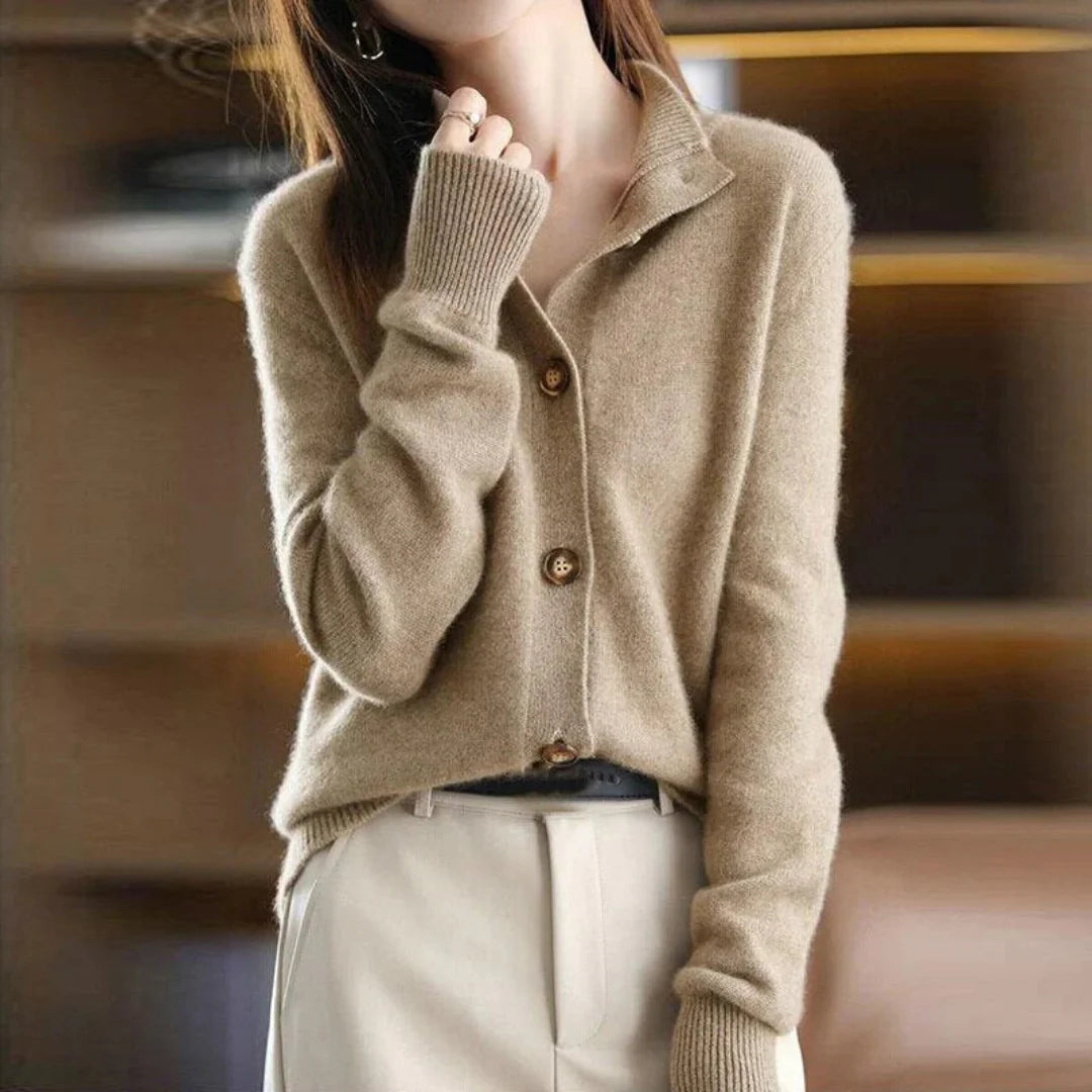 Cardigan Chaud Boutonné Pour Femmes | Manches Longues
