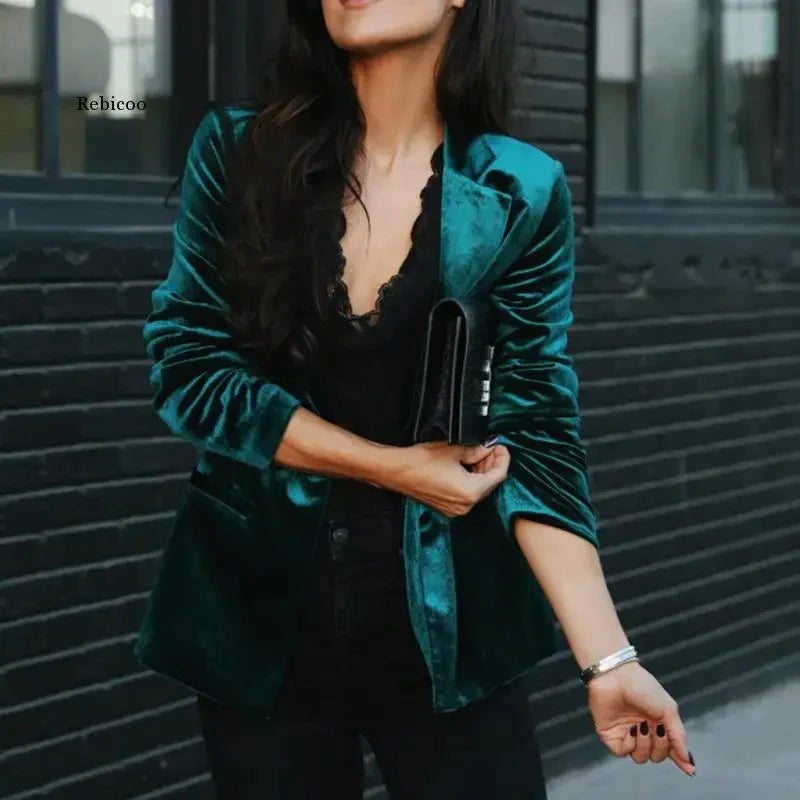 Blazer En Velours Chic Pour Femme | Court