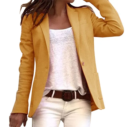 Blazer De Travail Décontracté Pour Femmes | Manches Longues