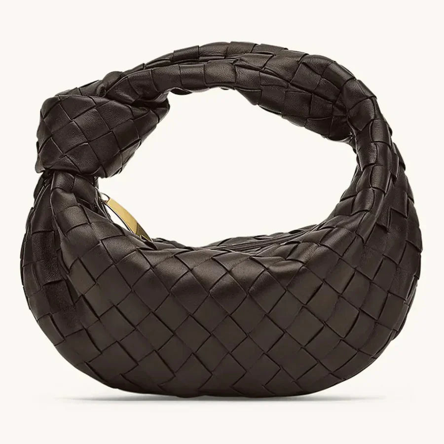 Femme Elégante Poignée Nouée Hobo Sac | Tissé