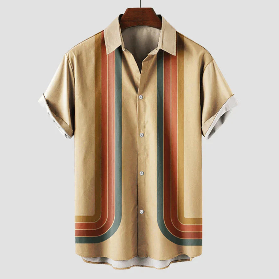 Hommes Chemise À Manches Courtes | Button En Bas