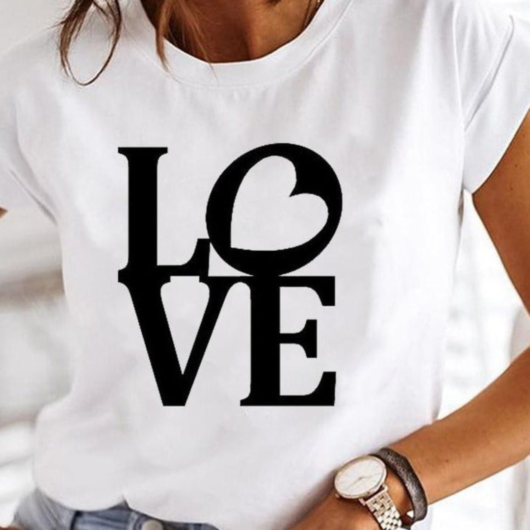 T-shirt Graphique D'été Pour Femme | Manches Courtes