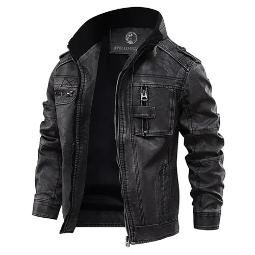 Veste De Motard Robuste Pour Hommes | Noir