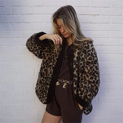 Veste D'hiver Chaude Imprimée Pour Femmes | Longue