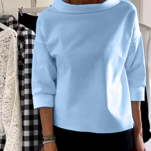 Top À Manches Moyennes Chic Pour Femmes | Loose