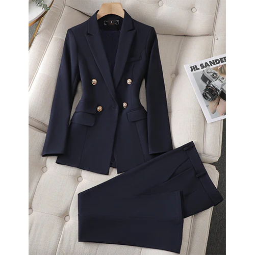 Ensemble Élégant De Blazers Et De Pantalons De Travail Pour Femmes | Deux Pièces