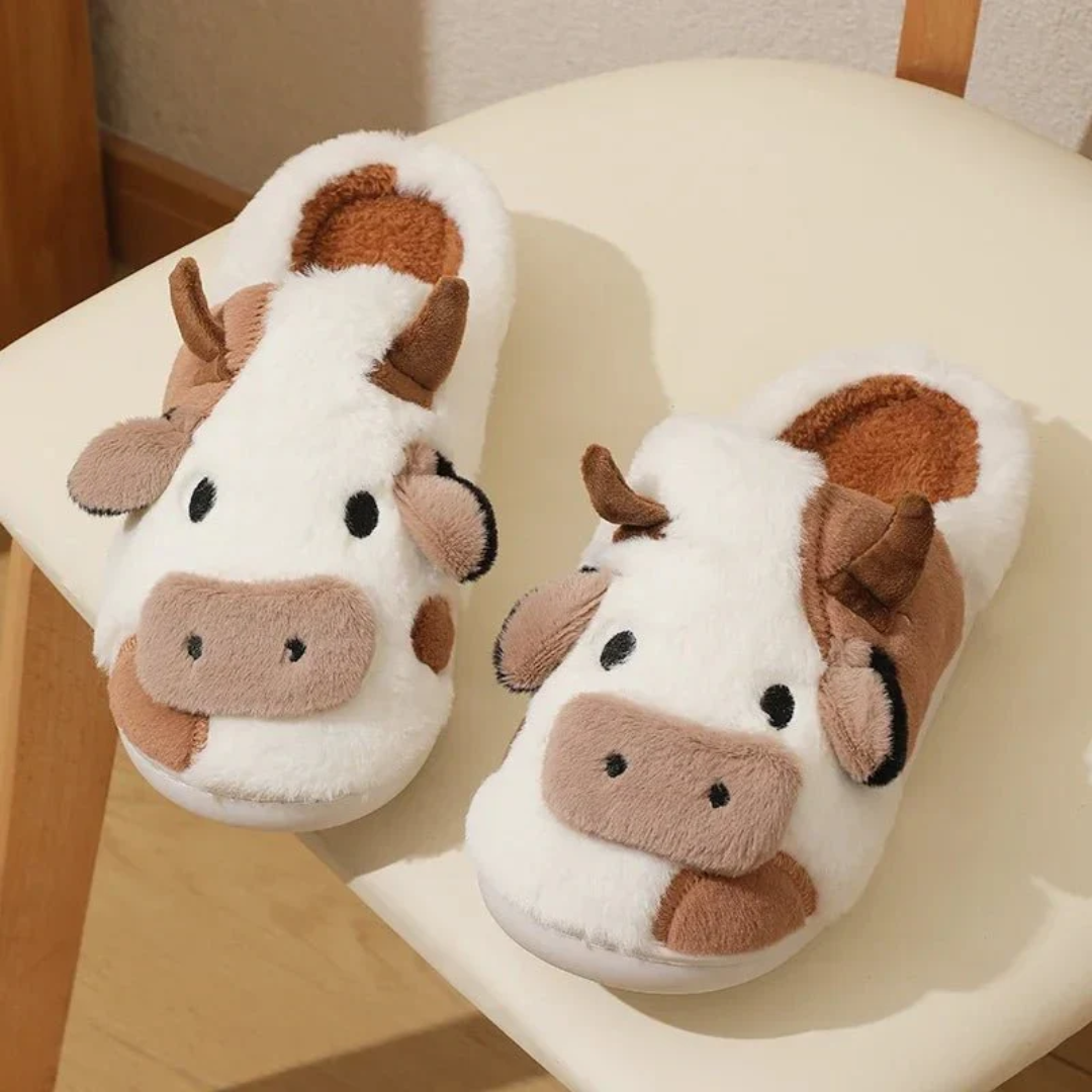 Femmes Hiver Chaussons De Vache Chauds | Doux