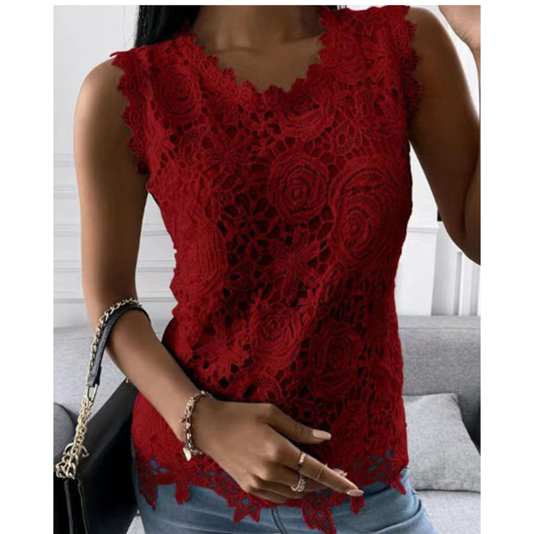 Top Sans Manches Chic Et Décontracté Pour Femmes | Floral