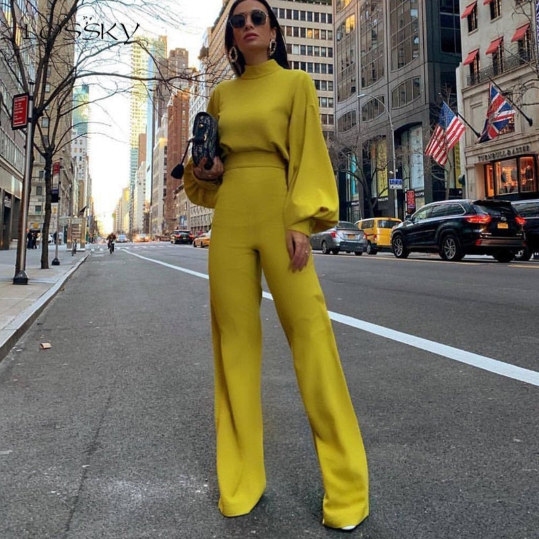 Ensemble À Manches Longues Winter Luxe Pour Femmes | Col Roulé