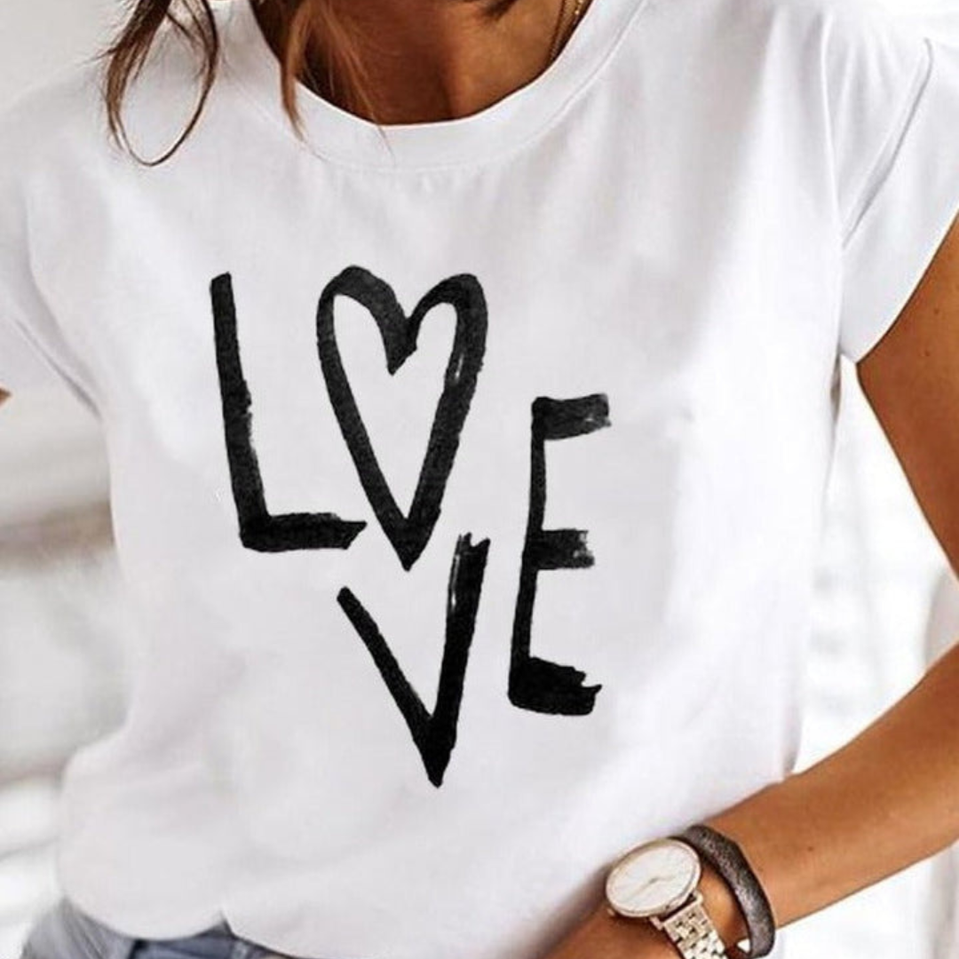 T-shirt Graphique D'été Pour Femme | Manches Courtes