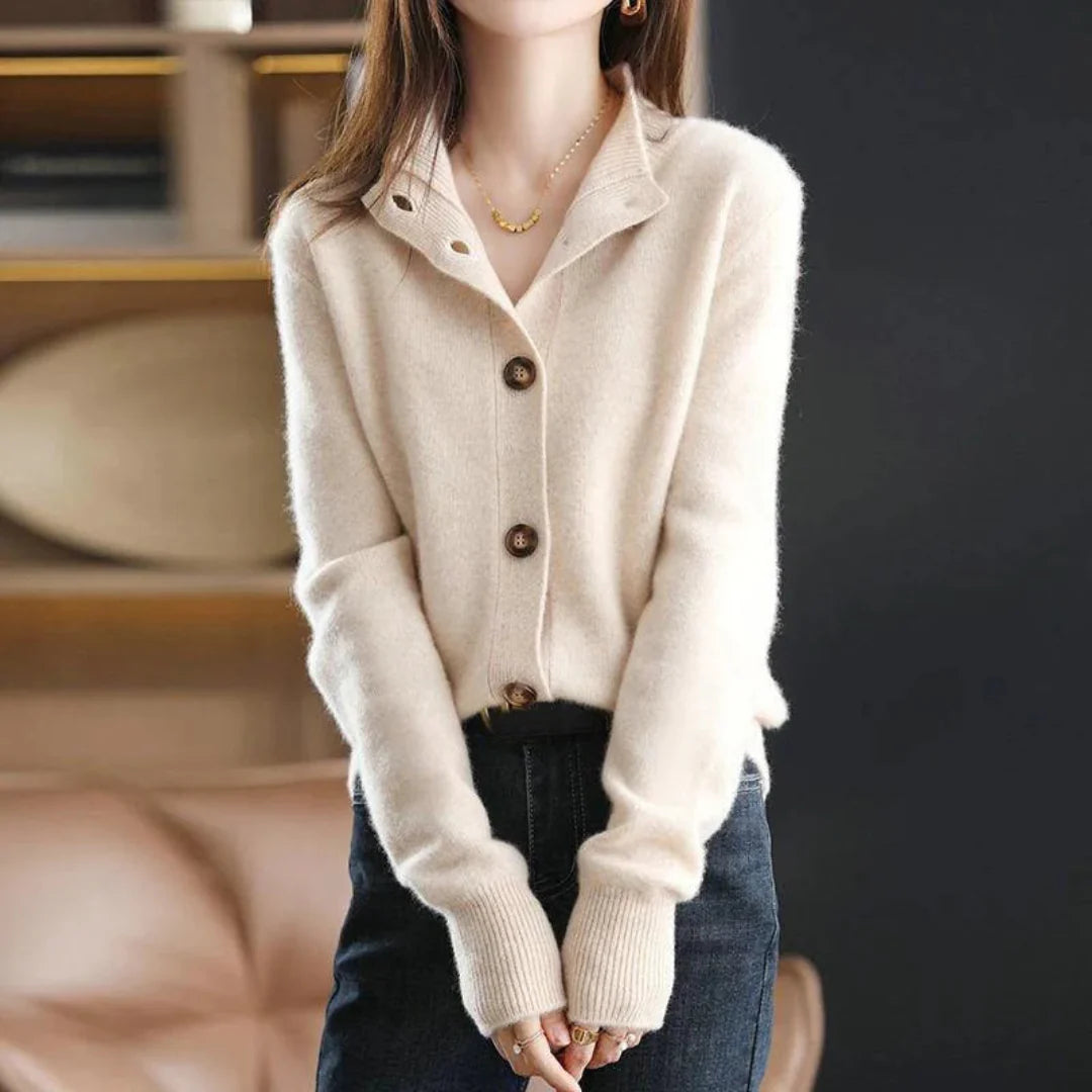 Cardigan Chaud Boutonné Pour Femmes | Manches Longues