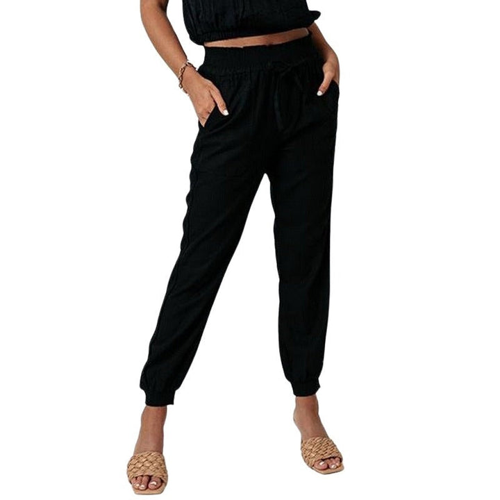 Pantalon De Jogging Décontracté Taille Mi-haute Pour Femme | Été