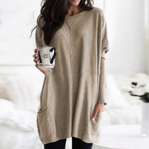 Haut À Manches Longues Surdimensionné Pour Femme | Long