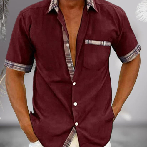 Chemise D'été Respirante À Manches Courtes Pour Hommes | Boutonné