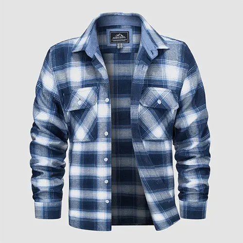 Chemise À Manches Longues Élégante Pour Hommes | Flanelle