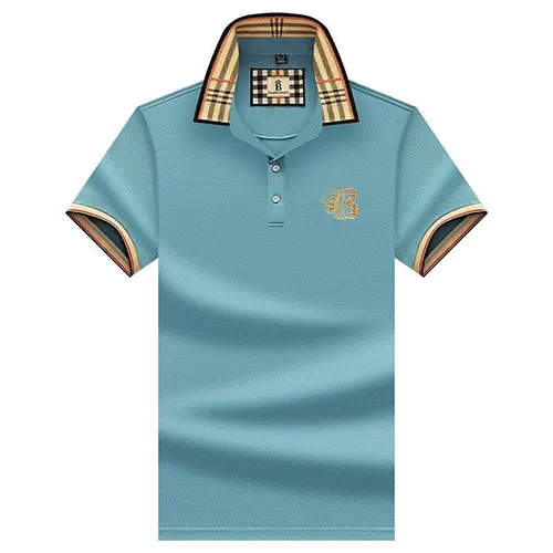 Polo Décontracté À Rayures Pour Hommes | Manches Courtes