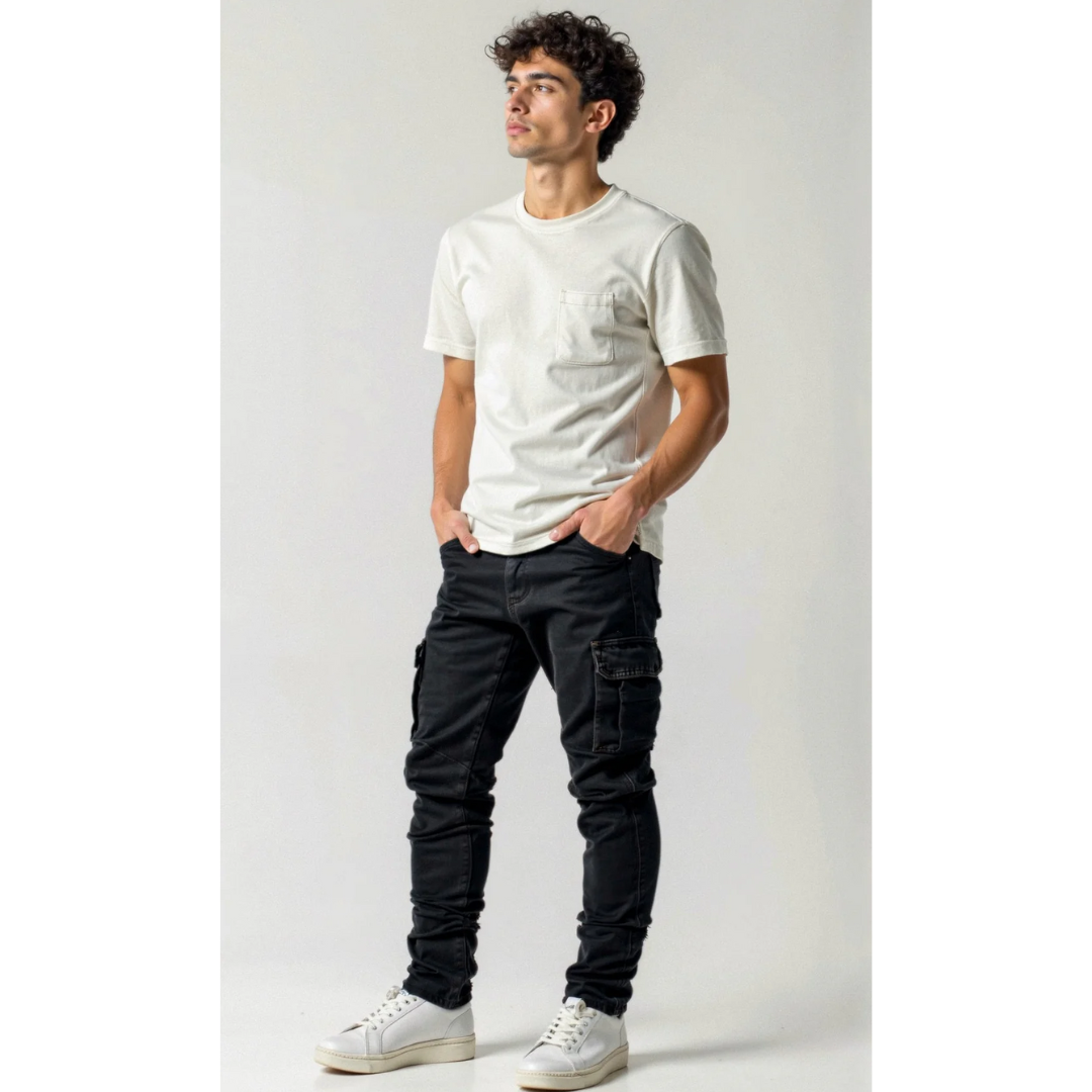 Hommes Pantalon Cargo Coupe Ajustée | Stylisé