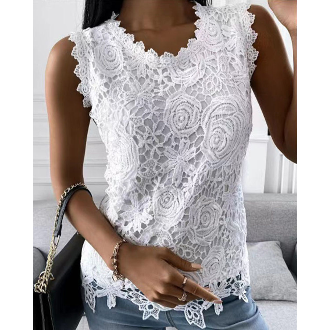 Top Sans Manches Chic Et Décontracté Pour Femmes | Floral