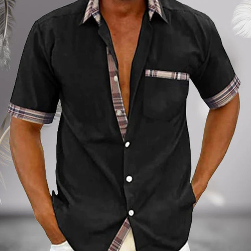 Chemise D'été Respirante À Manches Courtes Pour Hommes | Boutonné