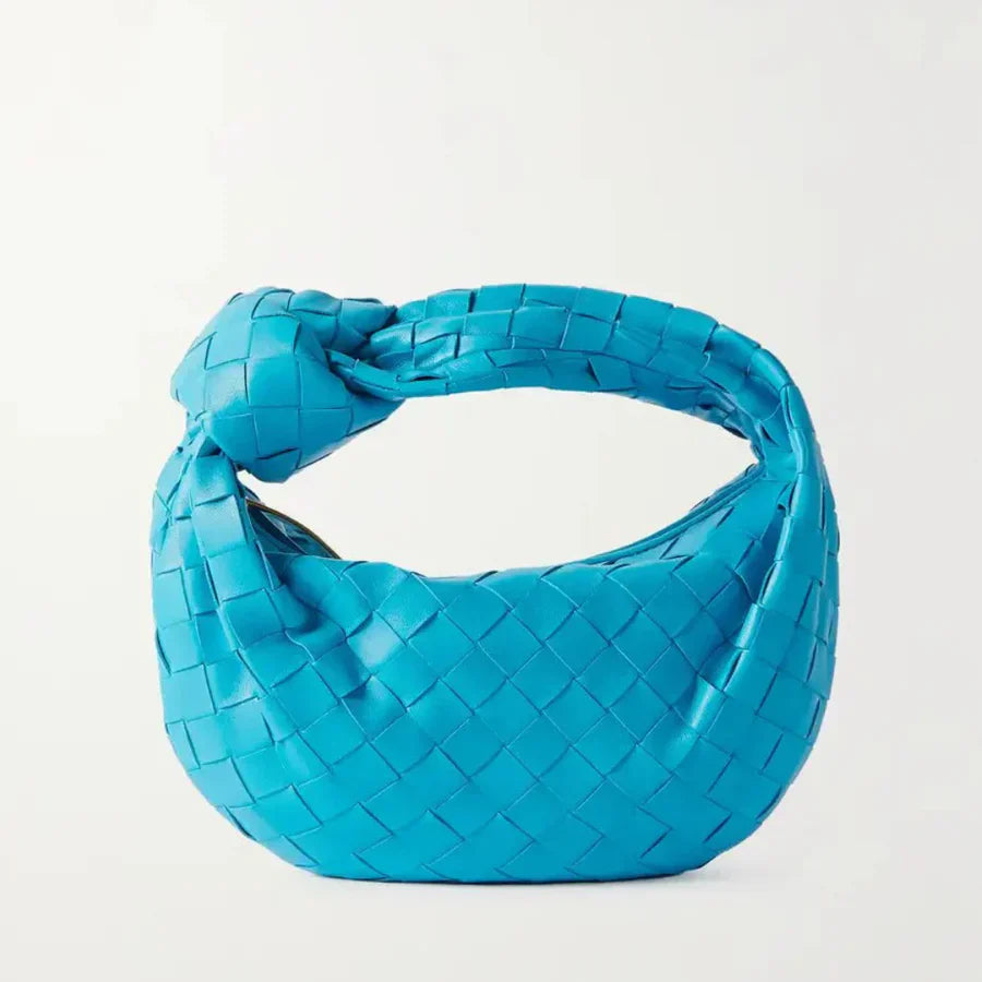 Femme Elégante Poignée Nouée Hobo Sac | Tissé