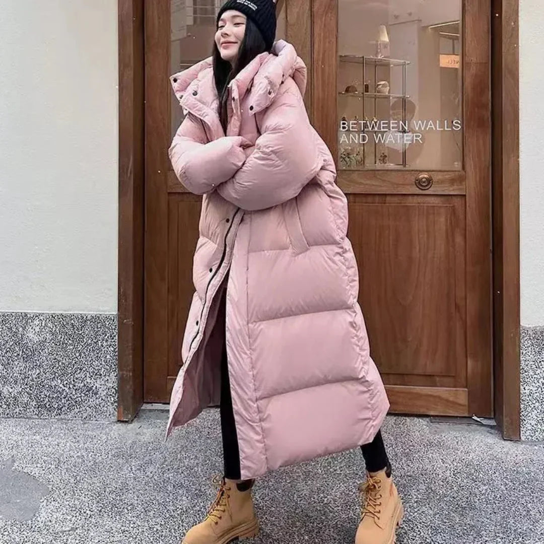 Femmes Veste En Duvet D'hiver À Capuche | Longue