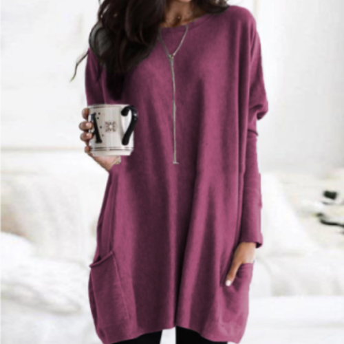 Haut À Manches Longues Surdimensionné Pour Femme | Long