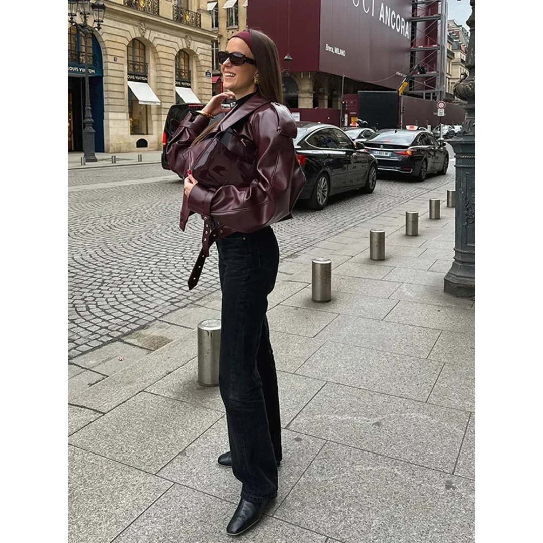 Isabeliao | Veste Chaud Manches Longue Pour Femme | Courte