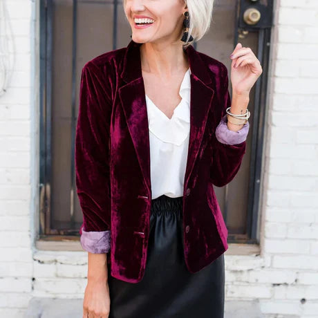 Blazer En Velours Chic Pour Femme | Court