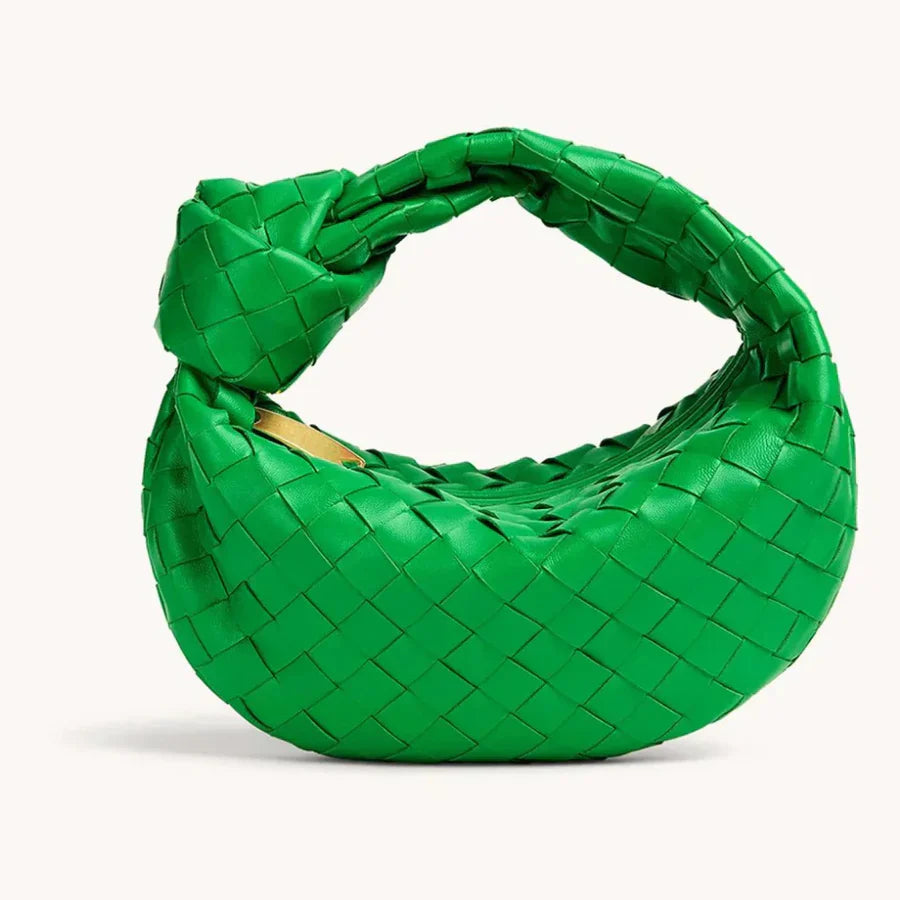 Femme Elégante Poignée Nouée Hobo Sac | Tissé