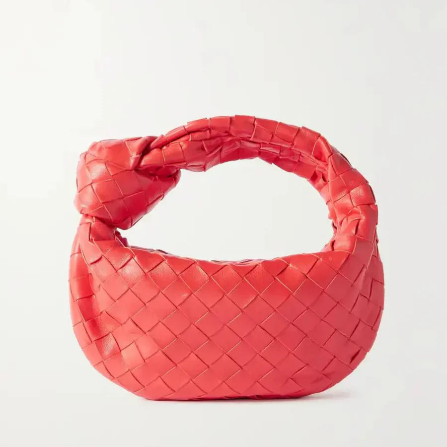 Femme Elégante Poignée Nouée Hobo Sac | Tissé