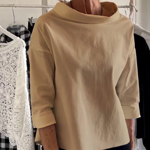 Top À Manches Moyennes Chic Pour Femmes | Loose