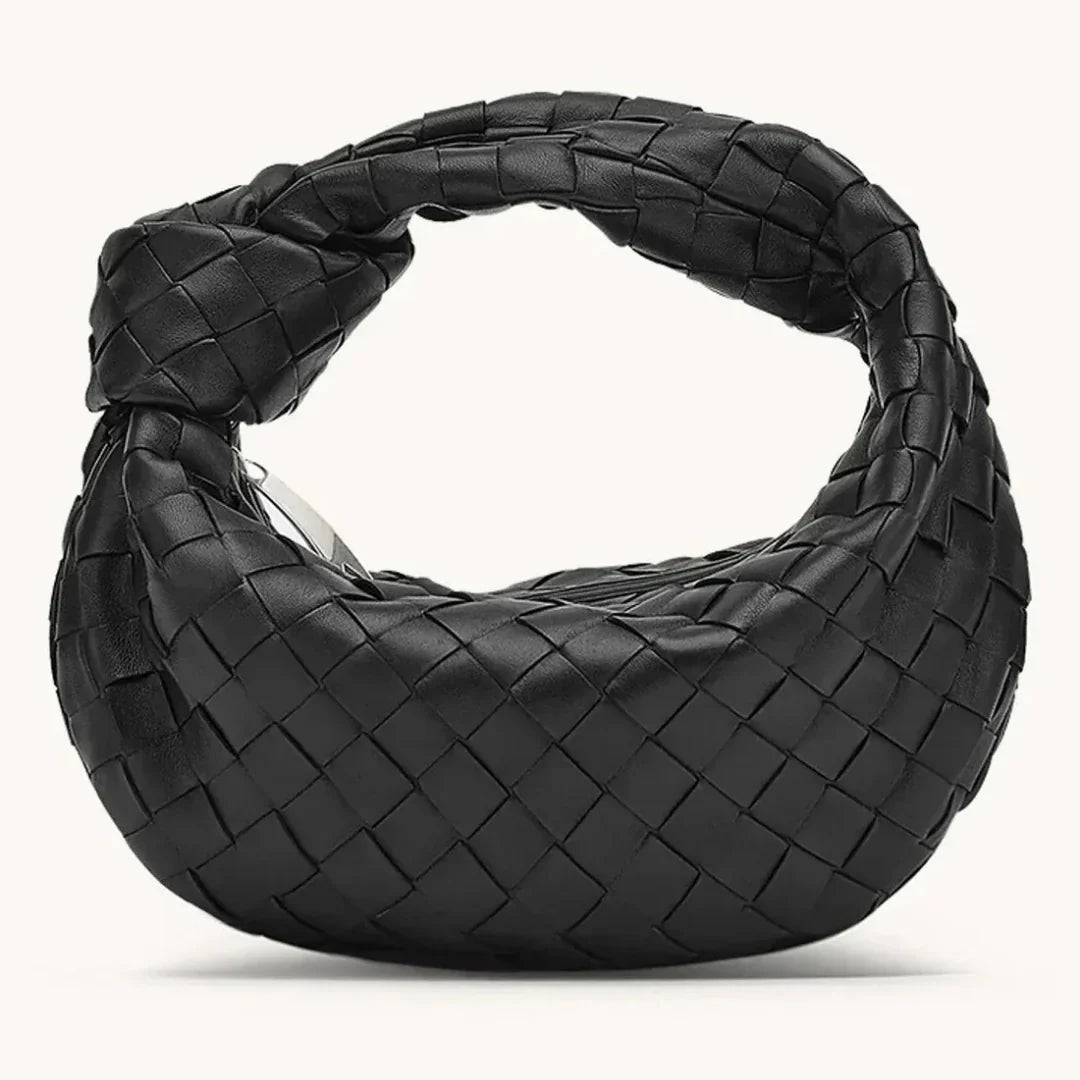 Femme Elégante Poignée Nouée Hobo Sac | Tissé