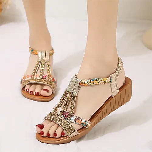 Sandales D'été Élégantes À Semelle Compensée Pour Femmes | Tendance
