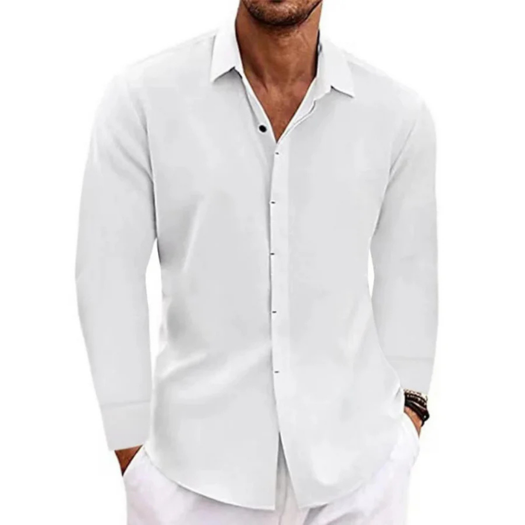 Hommes Chemise Boutonnée à Manches Longues | Confortable